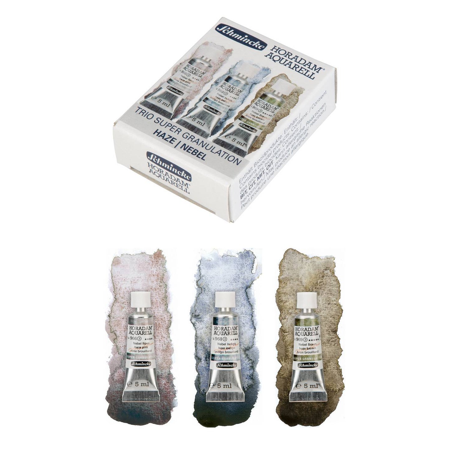 ESTOJO AQUARELA SCHMINCKE HORADAM SUPER GRANUL 5ML HAZE C/ 03