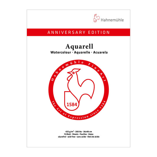 BLOCO HAHNEMUHLE ANNIVERSARY AQUARELL 425g/m2 36X48 15 FLS