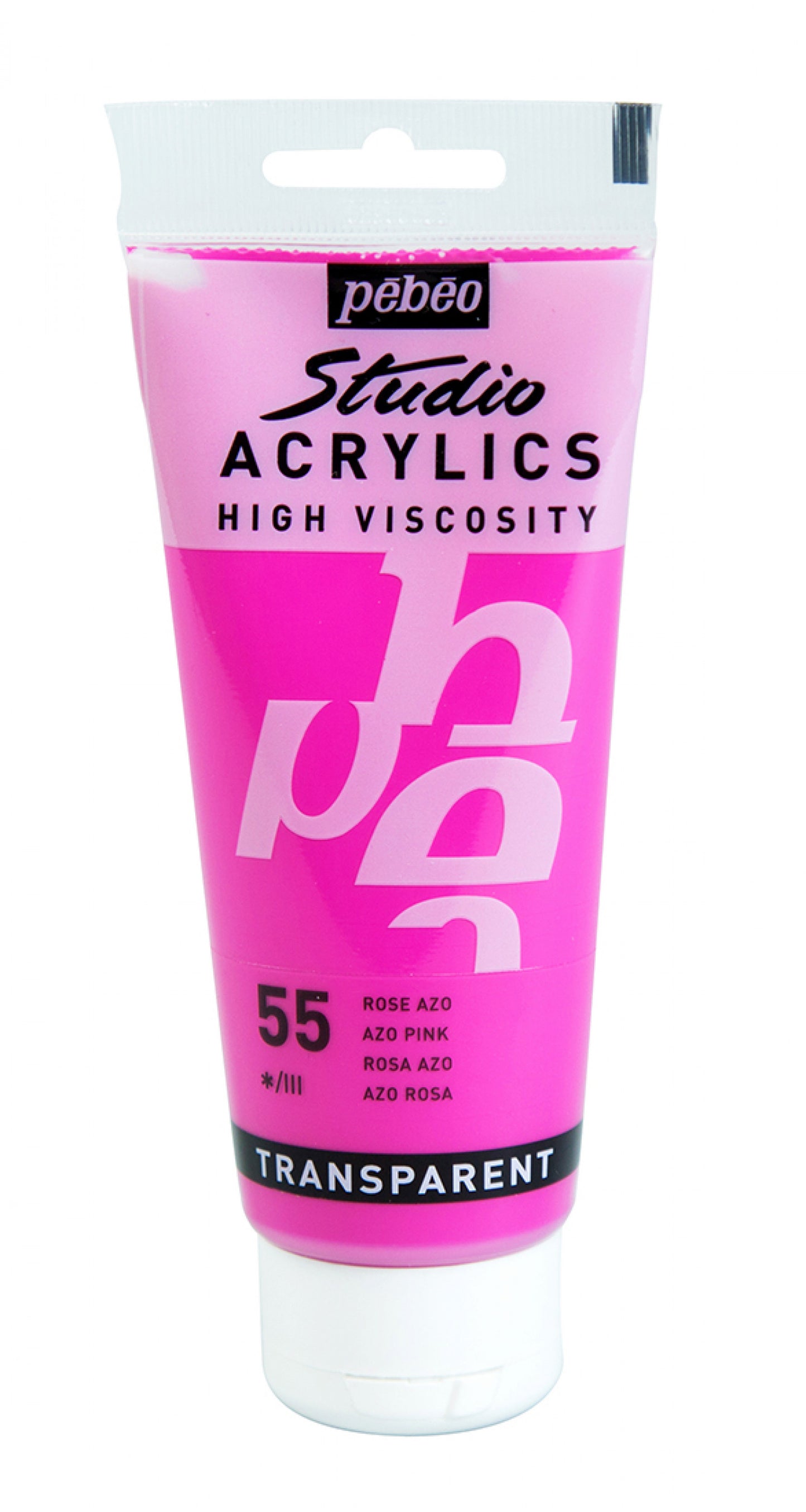 ACRILICA PEBEO STUDIO HV  100ML 55 ROSA AZO 831055