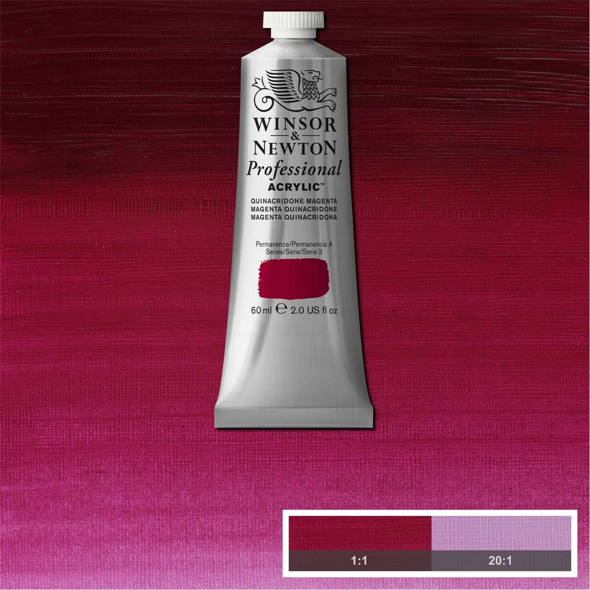 ACRILICA WINSOR NEWTON PROFISSIONAL 60ML 545 QUINAC MAGENTA NY S3