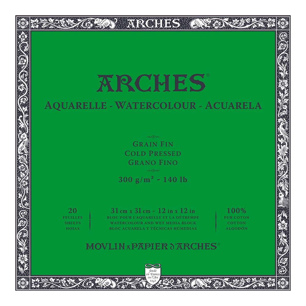 BLOCO ARCHES FIN (COLD PRESS) 300G/M2 31x31 20 FOLHAS