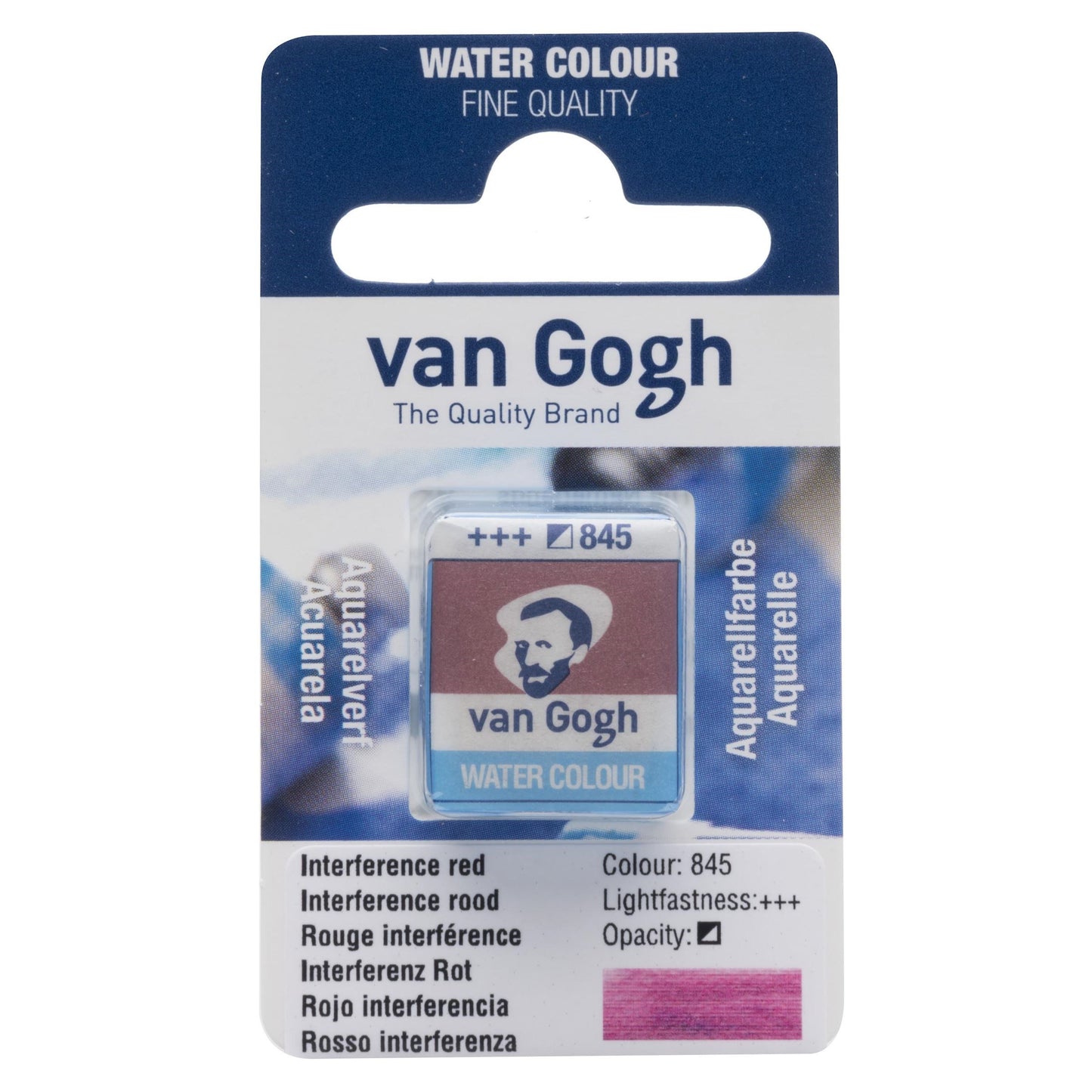 AQUARELA TALENS VAN GOGH HALF PAN 845 INTERFERENCE RED