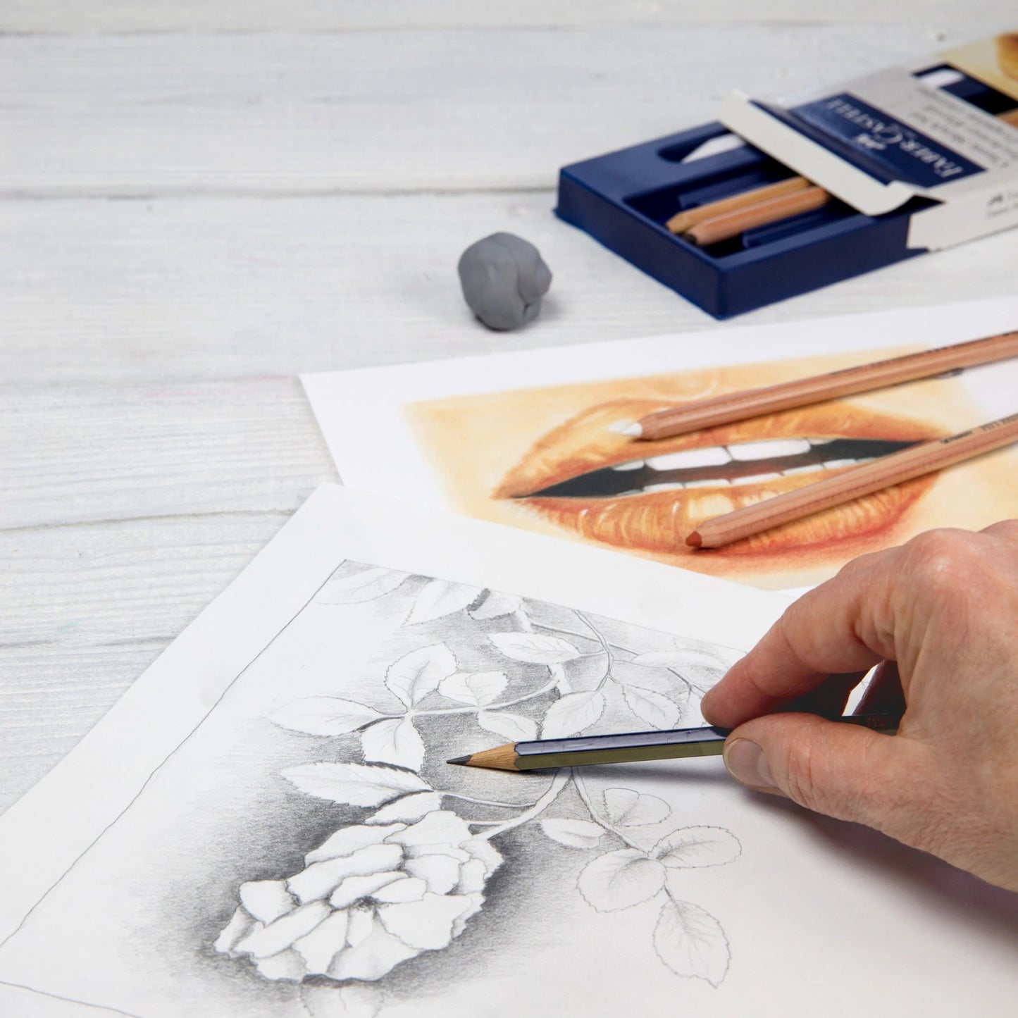 LAPIS ESBOÇO FABER CASTELL CLASSIC SKETCH SET C/ 06 PEÇAS