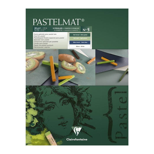 BLOCO CLAIREFONTAINE PASTELMAT 5 360G/M2 30x40 12FLS (04 CORES)