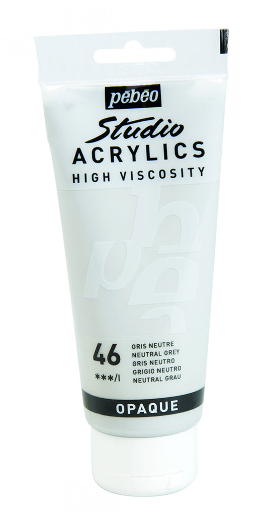 ACRILICA PEBEO STUDIO HV  100ML 46 CINZA NEUTRO 831046