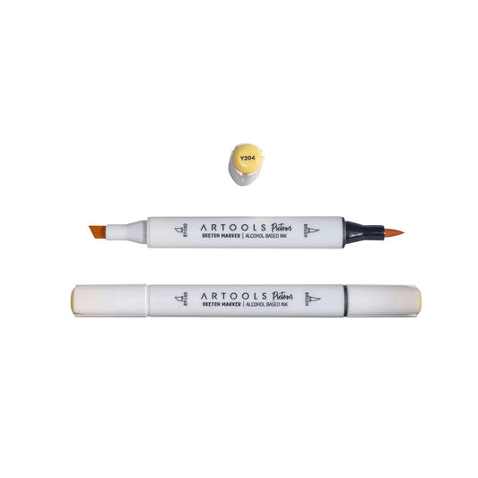 MARCADOR ARTOOLS PICTOM PONTA DUPLA PASTEL YELLOW (Y204)