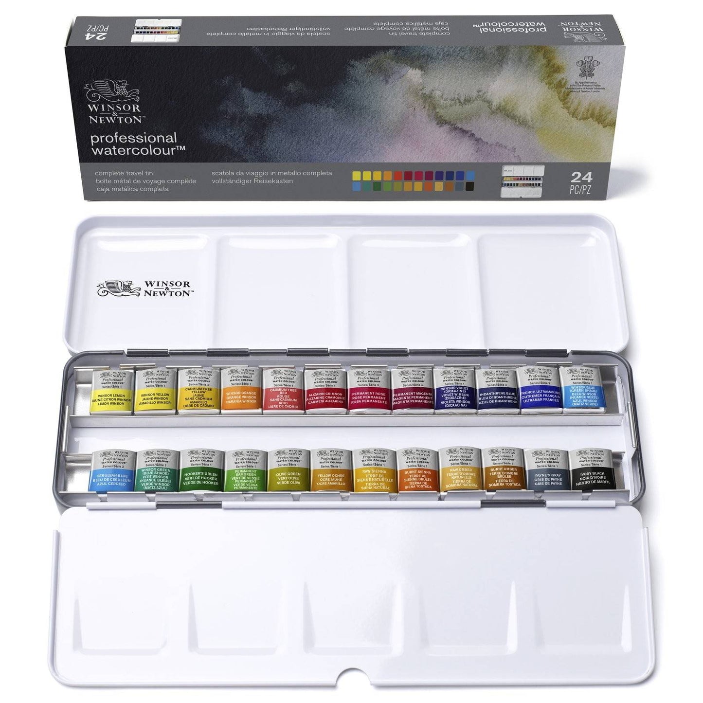 ESTOJO AQUARELA ARTISTS 24 HALF PAN 553 SKETCHERS WINSOR NEW