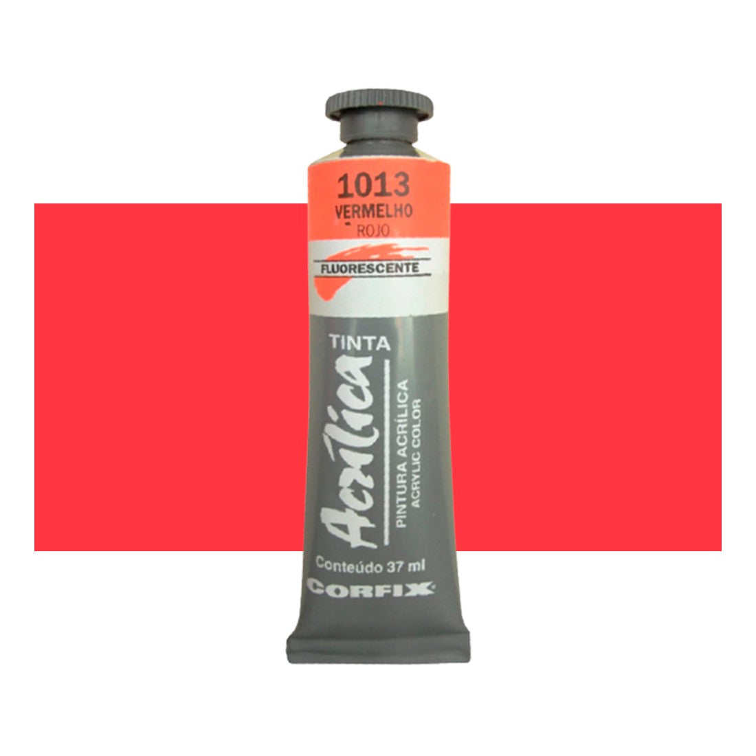ACRILICA CORFIX FLUORESCENTE 37ML 1013 VERMELHO