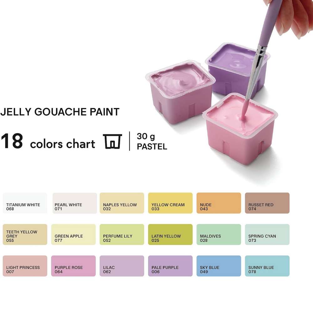 ESTOJO GOUACHE HIMI 18 CORES 30ML TONS PASTEIS TST123