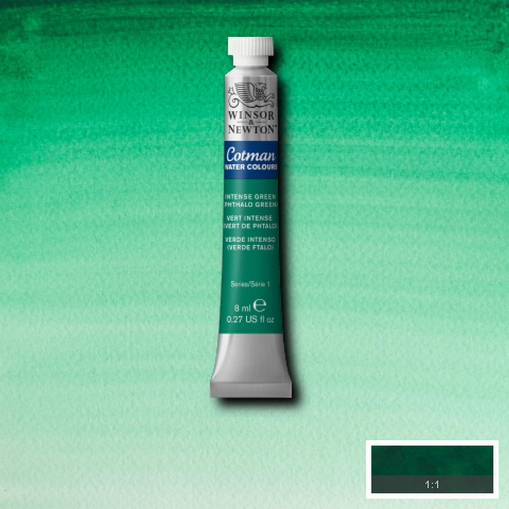 AQUARELA WINSOR NEWTON COTMAN 329 INTENSE GREEN PHTHALO 08ml