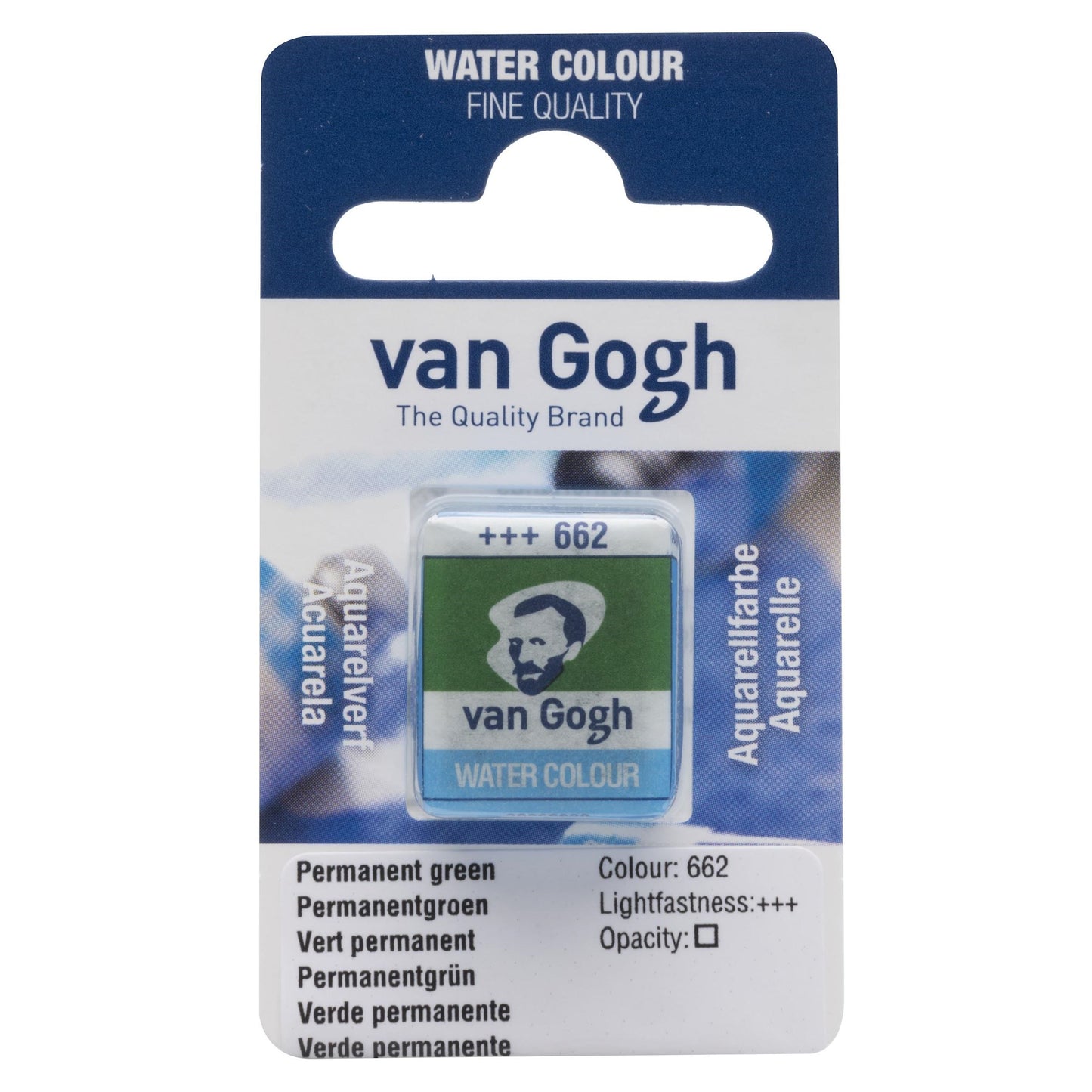AQUARELA TALENS VAN GOGH HALF PAN 662 PERM GREEN