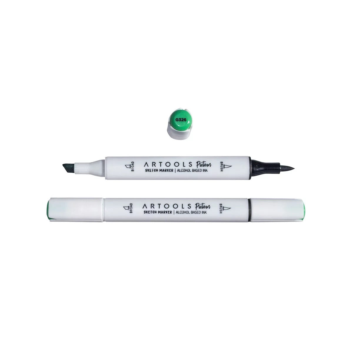 MARCADOR ARTOOLS PICTOM PONTA DUPLA JADE GREEN (G326)