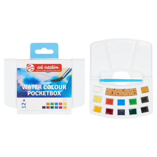 ESTOJO AQUARELA TALENS ART CREATION 12 HALF PAN + PINCEL