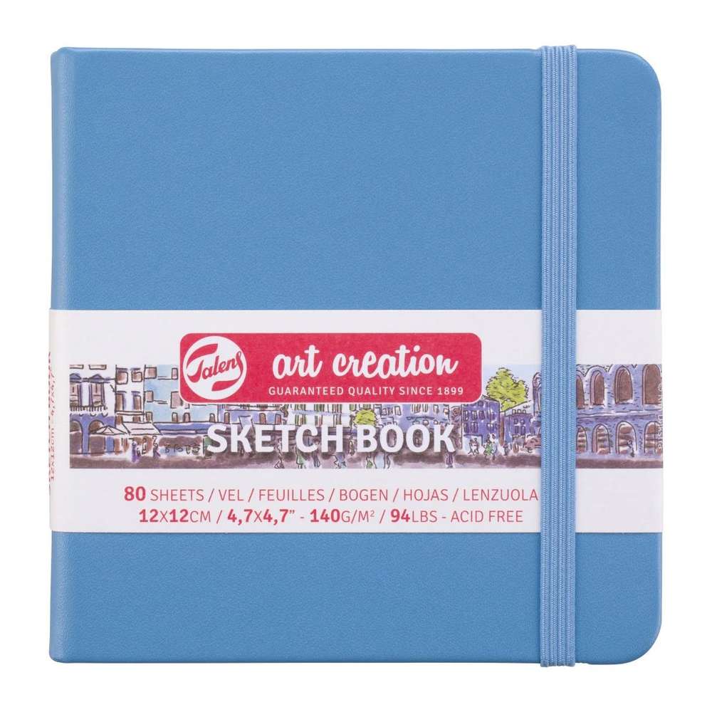 SKETCHBOOK TALENS LAKE BLUE 12X12 80 FOLHAS