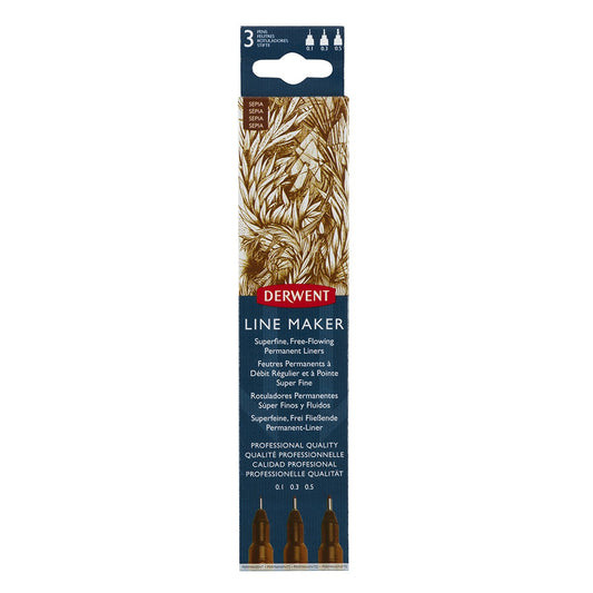 CANETA DERWENT GRAPHIK LINE MAKER  C/ 03 0,1/3/5 SEPIA