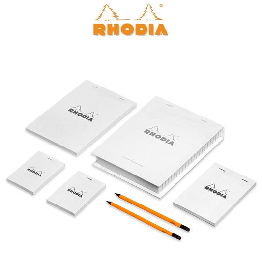 CAIXA RHODIA ESSENTIAL WHITE C/ 06 ITENS VARIADOS