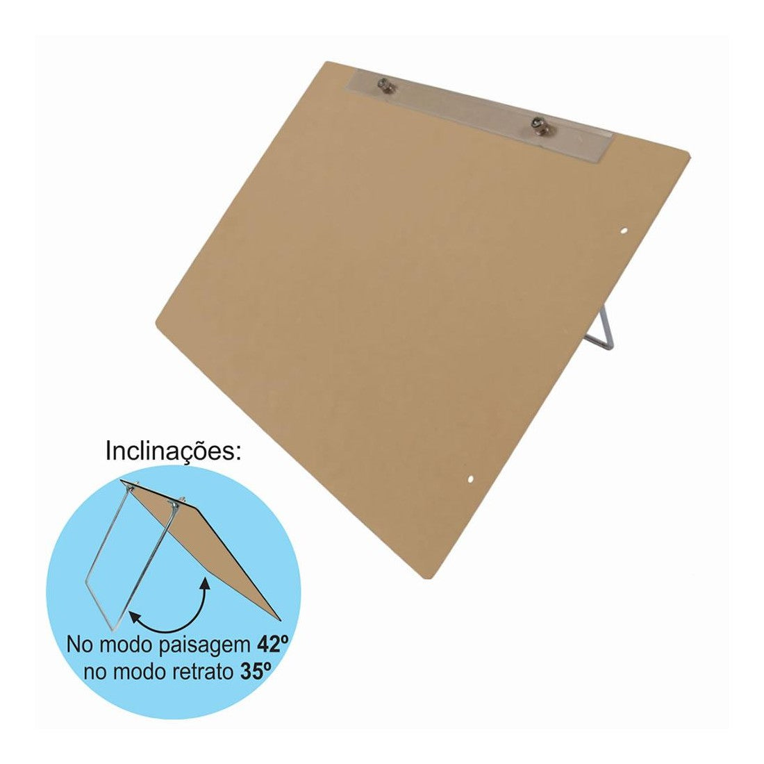 PRANCHETINHA PORTATIL C/ SUPORTE A3 MDF 48A3MAS TRIDENT