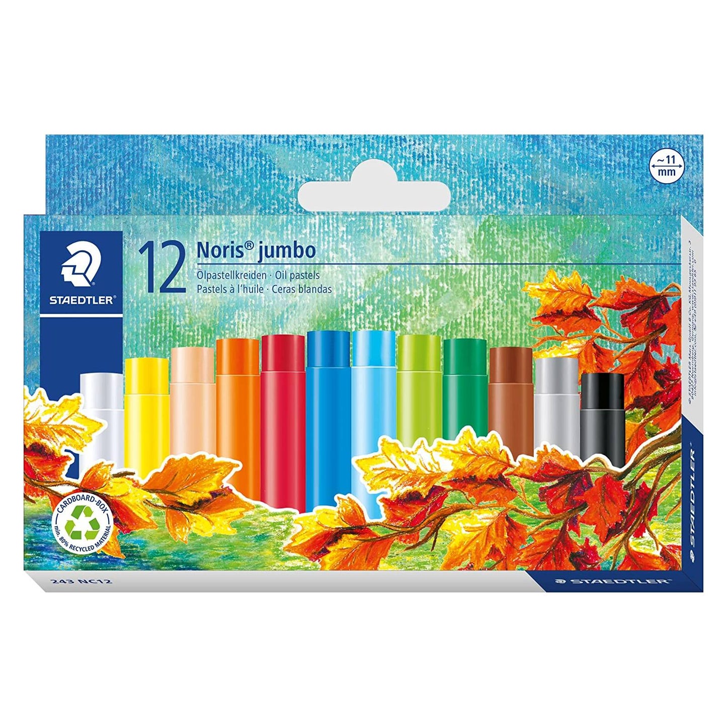 PASTEL OLEOSO STAEDTLER NORIS JUMBO 12 CORES
