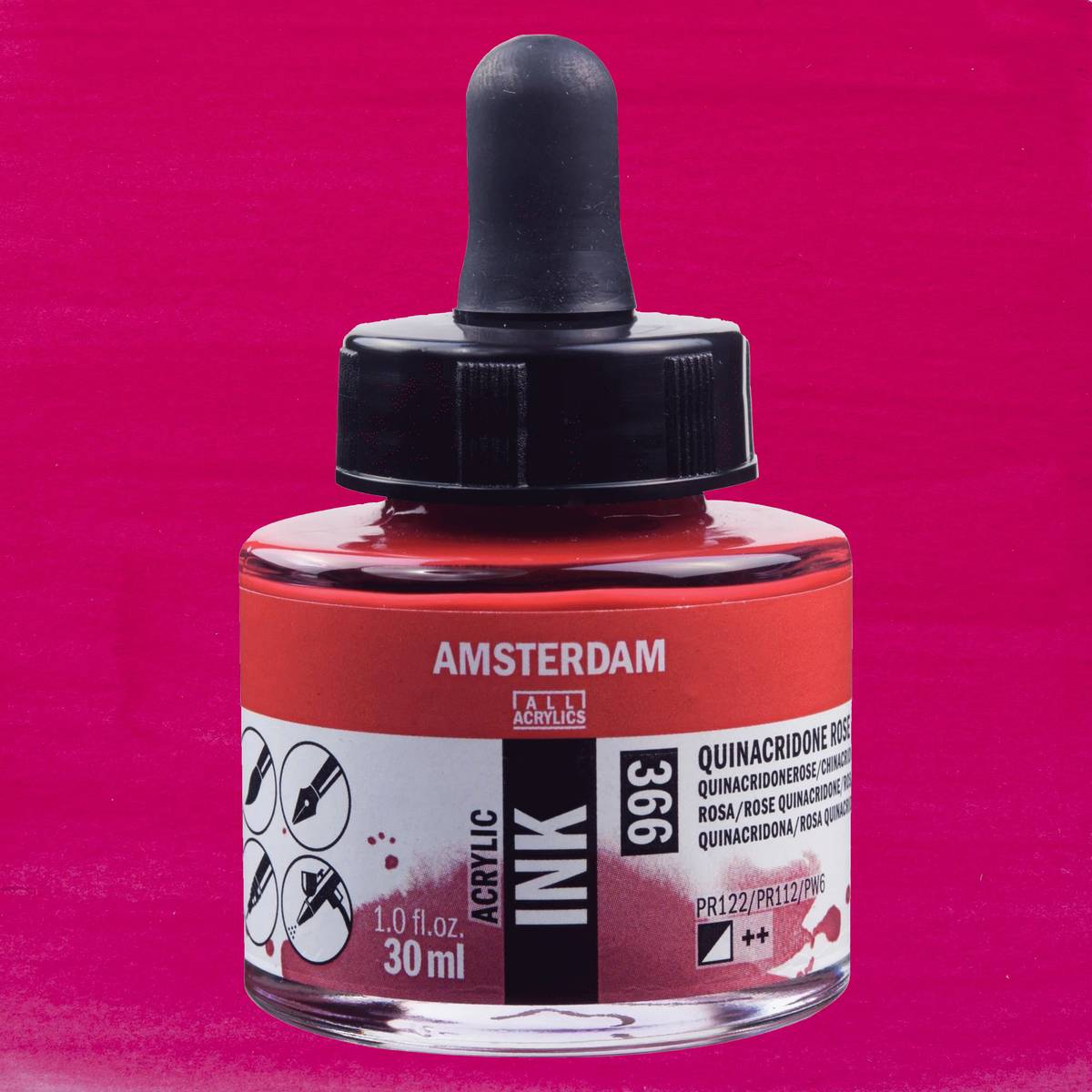 ACRILICA TALENS AMSTERDAM INK! 366 QUINA ROSE 030ml