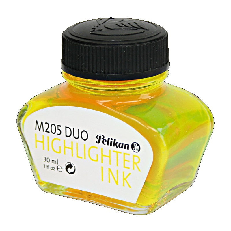 TINTA CALIGRAFIA PELIKAN 30ml M205 DUO HIGHLIGHTER INK AMARELA