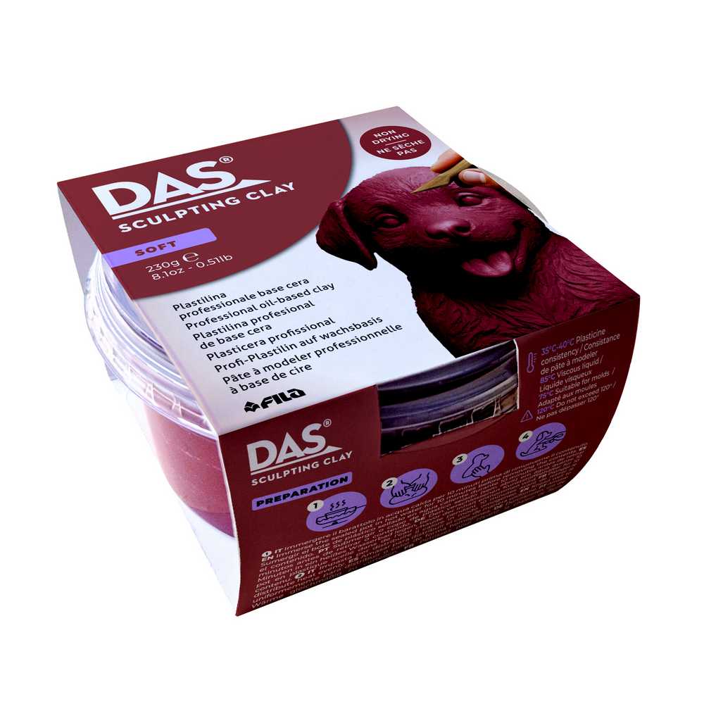 MASSA PARA MODELAR DAS SCULPTING CLAY TERRACOTA SOFT 230G