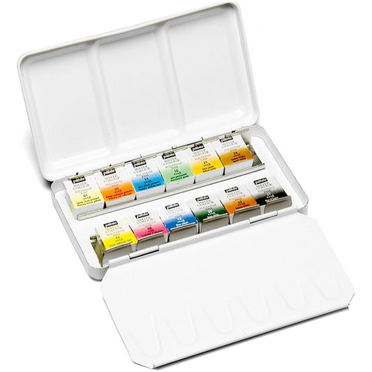 ESTOJO AQUARELA PEBEO 12 HALF PAN METAL BOX