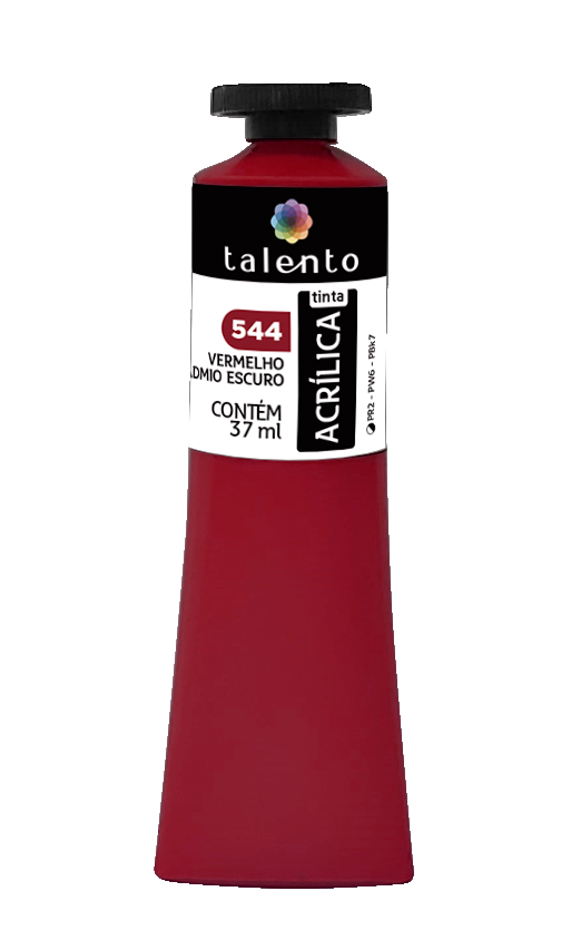 ACRILICA TALENTO 037ML 544 VERMELHO CADMIO ESCURO