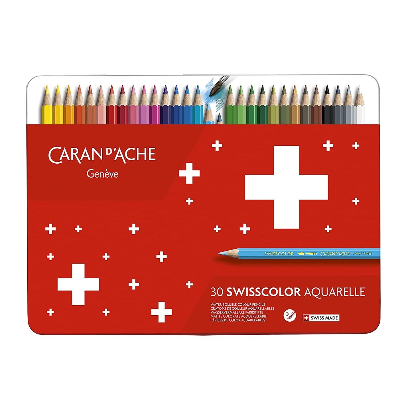 LAPIS AQUARELAVEL CARAN D´ACHE SWISSCOLOR 30 CORES 1285730