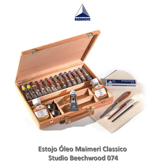 ESTOJO OLEO MAIMERI CLASSICO BEECHWOOD BOX 14 TBS 25X35CM