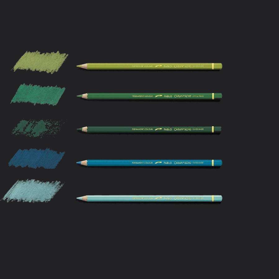 LAPIS COR CARAN D´ACHE PABLO 210 ESMERALD GREEN 666210