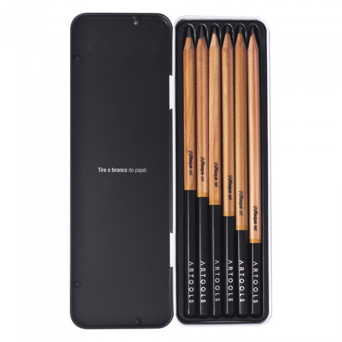ESTOJO LAPIS GRADUADO ARTOOLS GRAPHITE C/ 06 GRADUAÇÕES