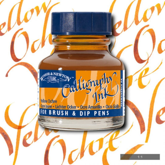 TINTA CALIGRAFIA WINSOR NEWTON 30ML YELLOW OCHRE 1111744