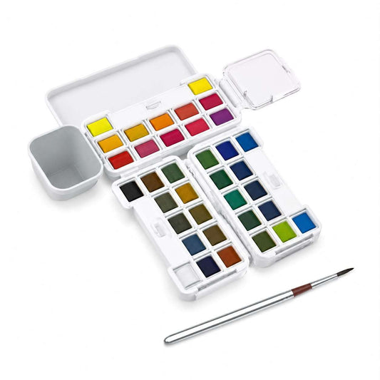 AQUARELA PHOENIX 36 CORES PASTILHA E 1 PINCEL PWPS36 01