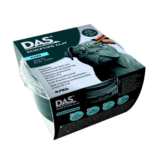 MASSA PARA MODELAR DAS SCULPTING CLAY CINZA HARD 230G