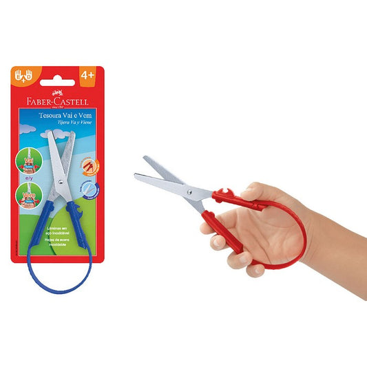 TESOURA ESCOLAR FABER VAI E VEM