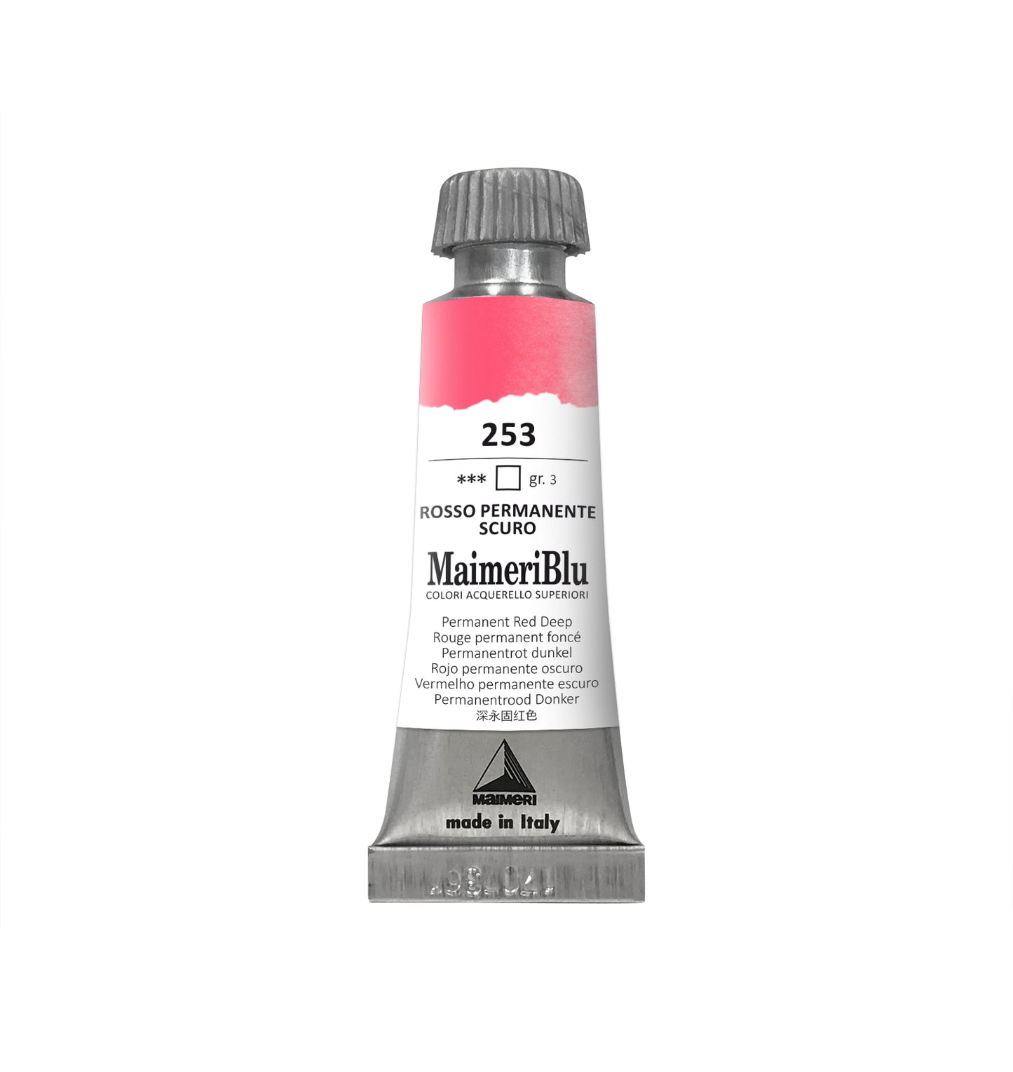 AQUARELA MAIMERIBLU ARTISTS 253 PERMANENT RED DEEP 12ML S3
