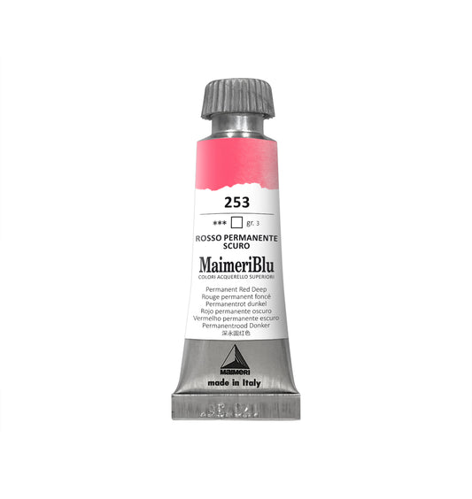 AQUARELA MAIMERIBLU ARTISTS 253 PERMANENT RED DEEP 12ML S3