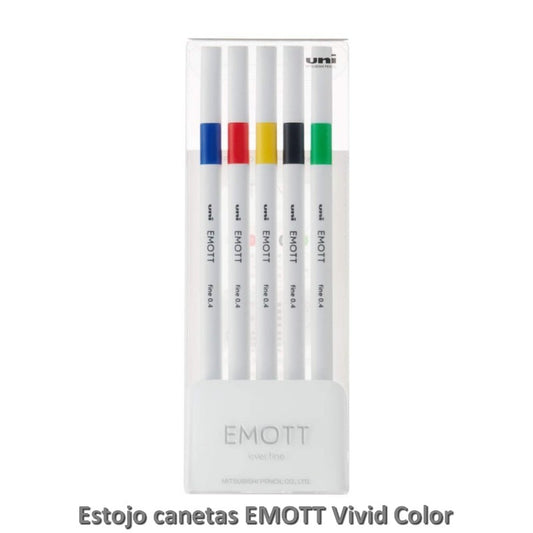 CANETA UNI-BALL EMOTT FINE 0,4MM 05 VIVID COLOR Nº 01