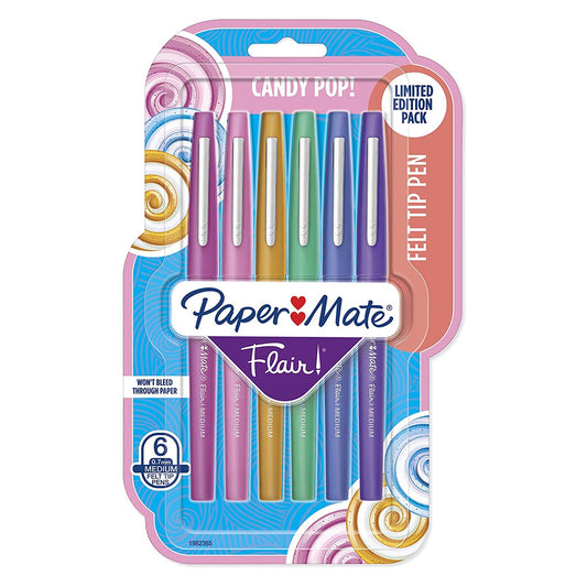CANETA PAPERMATE FLAIR (FUTURA) MEDIUM C/ 06 CORES