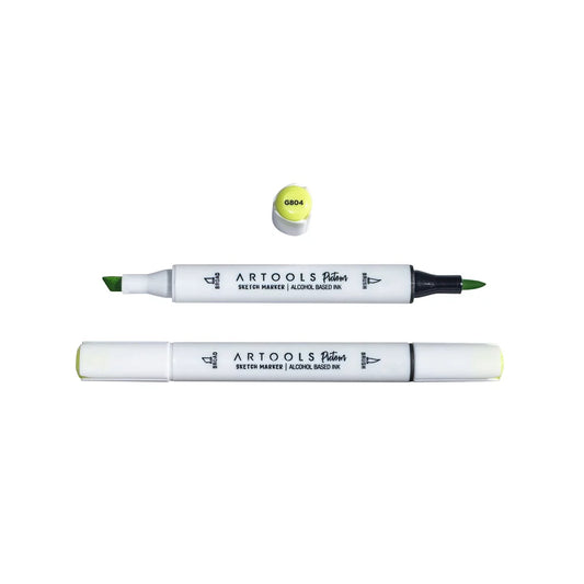 MARCADOR ARTOOLS PICTOM PONTA DUPLA YELLOW GREEN (G804)