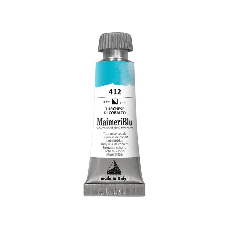 AQUARELA MAIMERIBLU ARTISTS 412 TURQUOISE COBALT 12ML S4