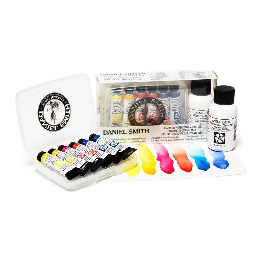 ESTOJO AQUARELA DANIEL SMITH ESSENTIALS MIXING 06 CORES + GROUND