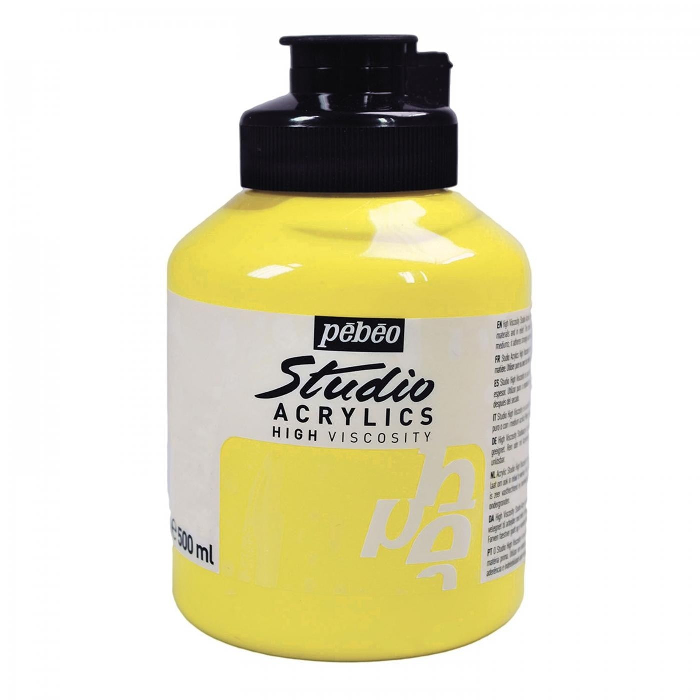ACRILICA PEBEO STUDIO HV 500ML 022 LEMON CADMIUM YELLOW HUE
