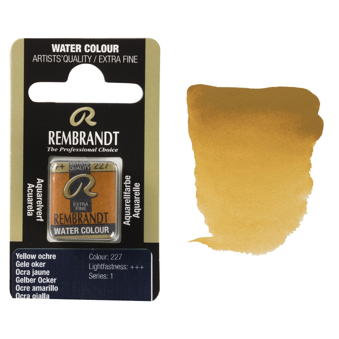 AQUARELA TALENS REMBRANDT HALF PAN 227 YELLOW OCHRE S1