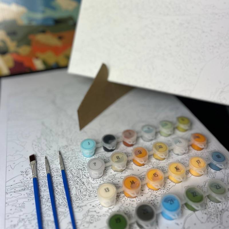 KIT DE PINTURA POR NUMEROS CAMPO DE TULIPAS 40X50 C3040-W8344