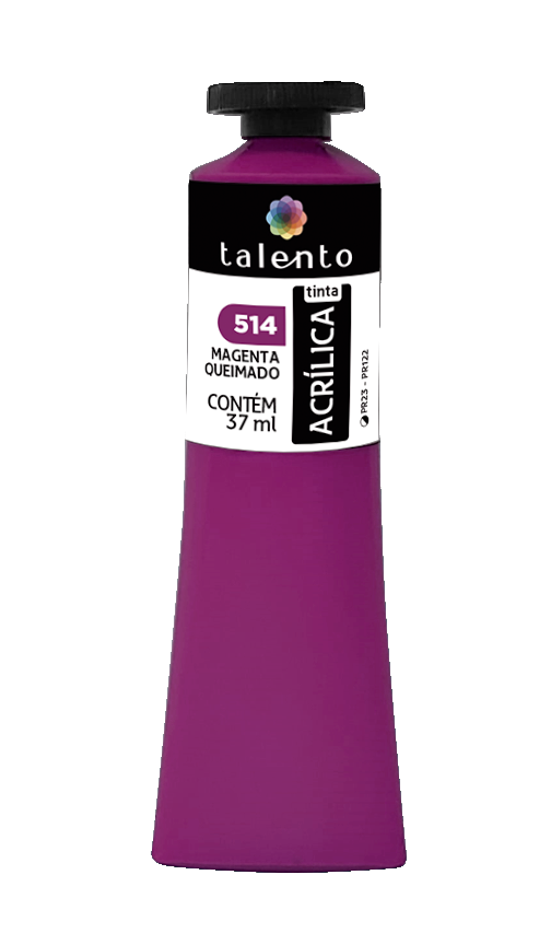 ACRILICA TALENTO 037ML 514 MAGENTA QUEIMADO