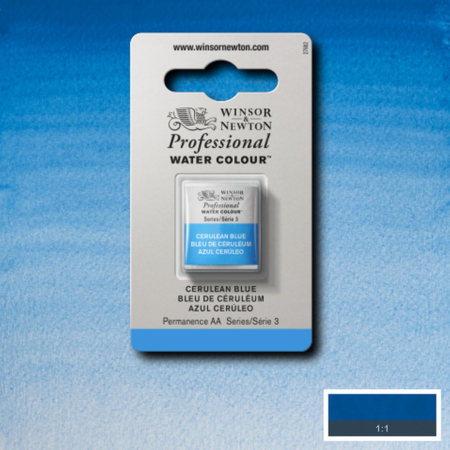 AQUARELA WINSOR NEWTON ARTISTS H PAN 137 CERULEAN BLUE S3