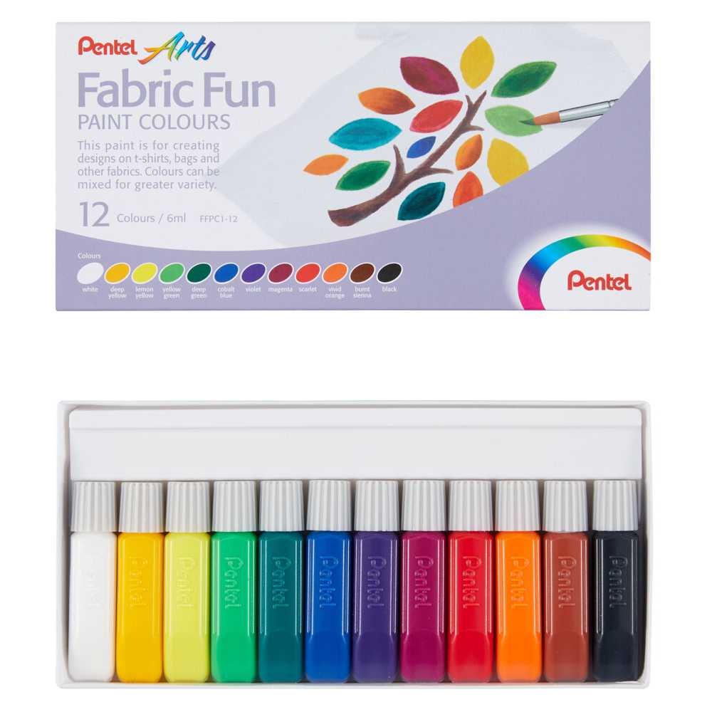 TINTA PARA TECIDO FABRIC FUN 12 CORES
