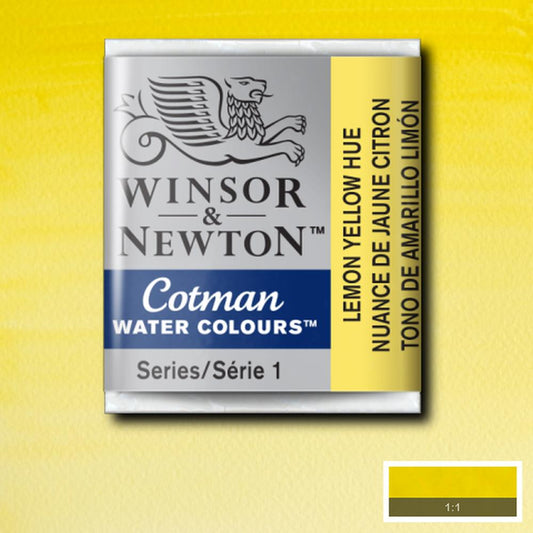 AQUARELA WINSOR NEWTON COTMAN HALF PAN 346 LEMON YELLOW