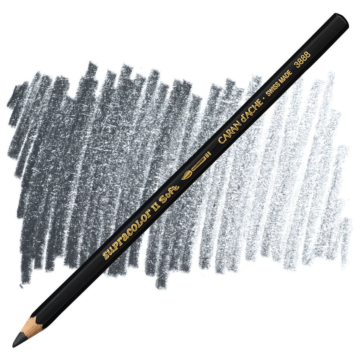 LAPIS AQUARELAVEL CARAN D´ACHE SUPRACOLOR 009 BLACK 3888009